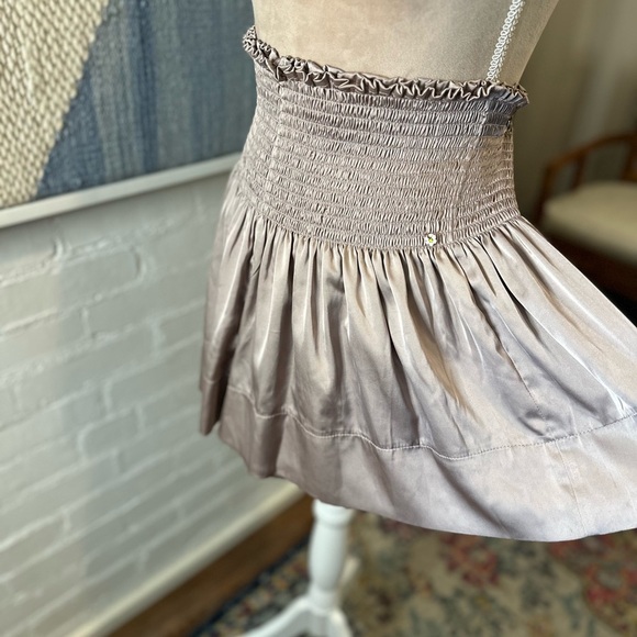 Natural Life High Waist Satin Finish Shirred Waist Flowy Shorts - Picture 6 of 10